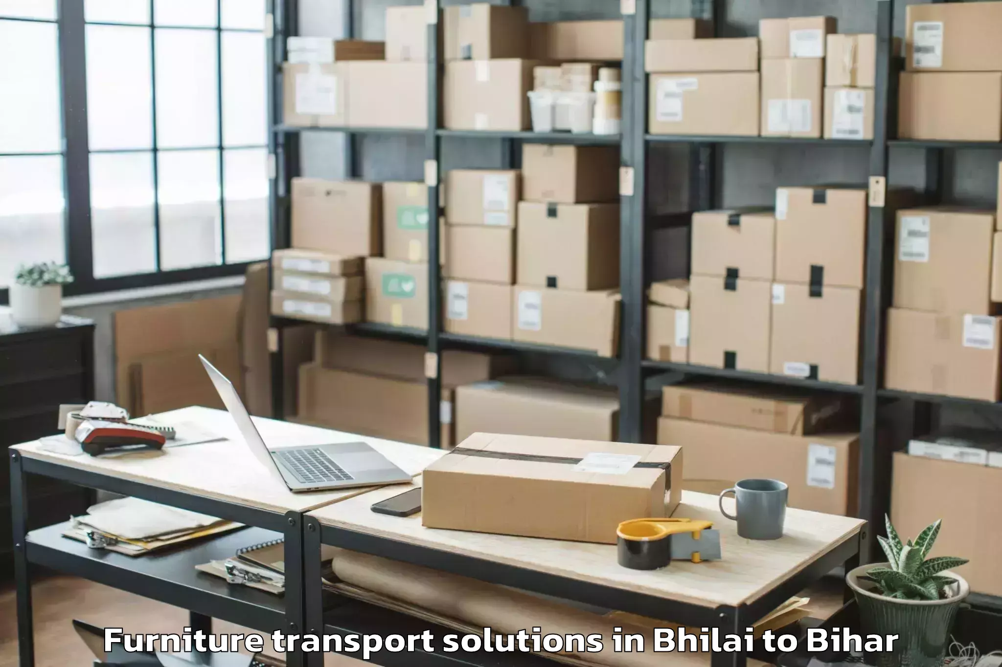 Professional Bhilai to Nalanda Furniture Transport Solutions